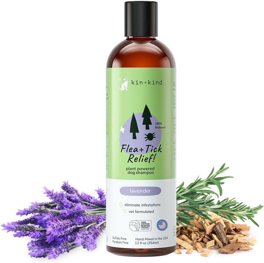 Flea and Tick Shampoo for Dogs - Plant Powered with Coconut and Olive ...